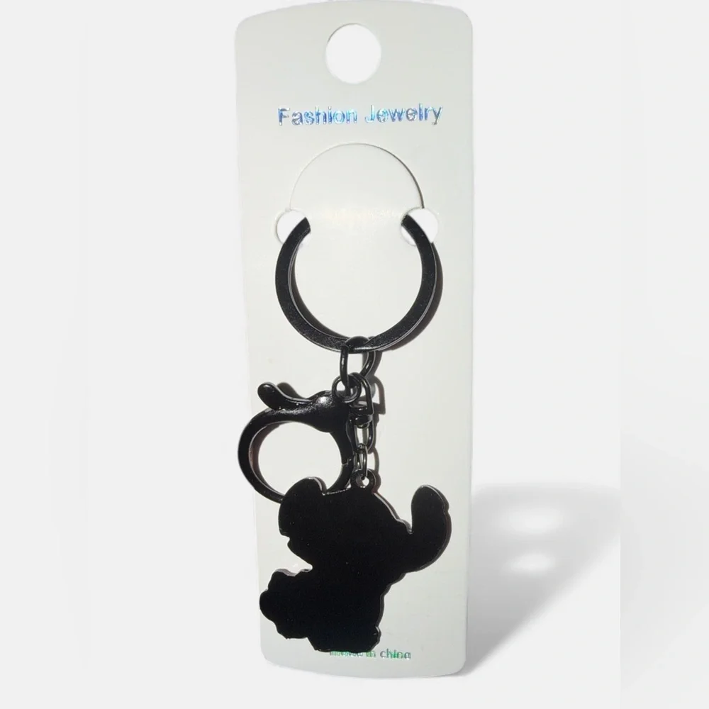 Fashion Jewelry Santa Stitch Character Keychain with Purple and Blue